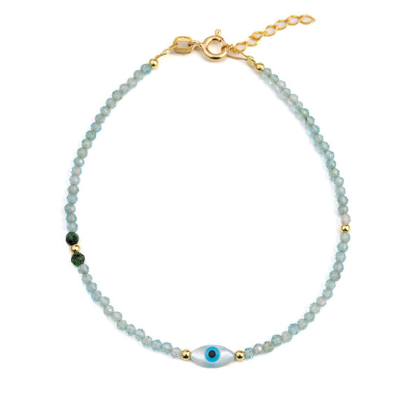 Evil Eye Aqua Marine Bracelet