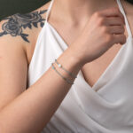 Βραχιόλι με Στρογγυλό Ματάκι και Ακουαμαρίνα – Ασήμι 925 - Image 2