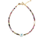 Round Evil Eye Tourmaline Bracelet