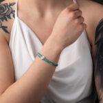 Round Evil Eye Apatite Bracelet - Sterling Silver - Image 2