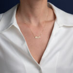 Mama Necklace with Zircon - 14k Gold - Image 2
