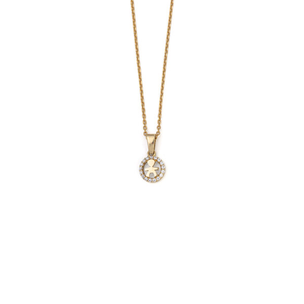 Little Boy Pendant with Zircon
