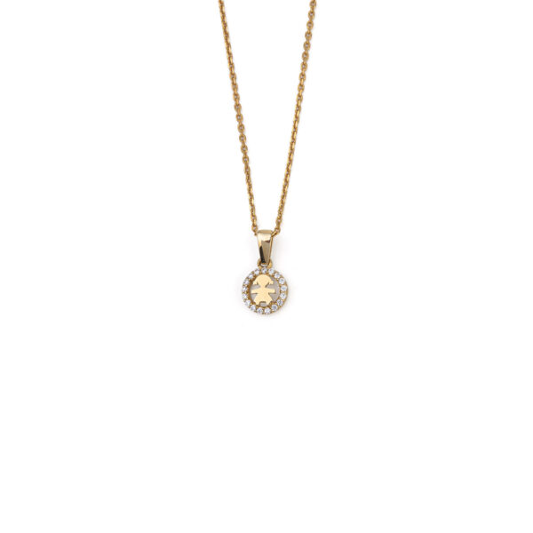 Little Girl Pendant with Zircon