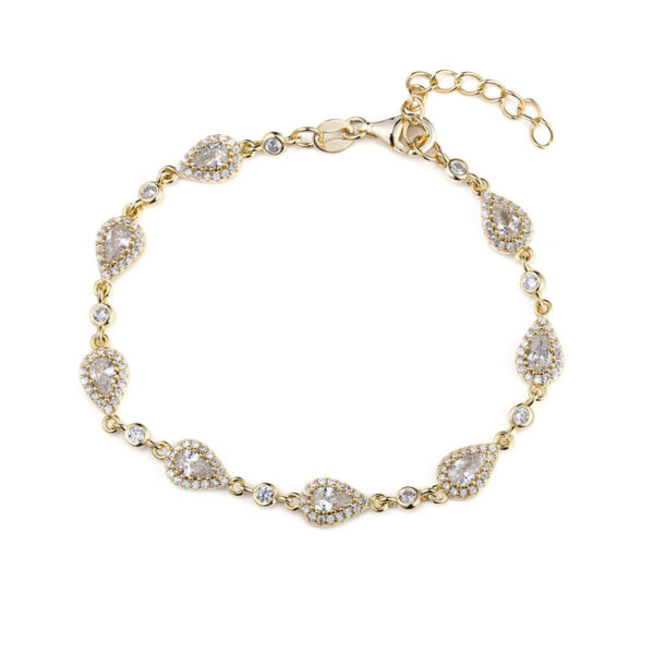 White crystal Chain Bracelet