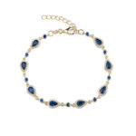 Blue crystal Chain Bracelet