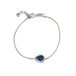 Blue Cubic Zirconia Chain Bracelet