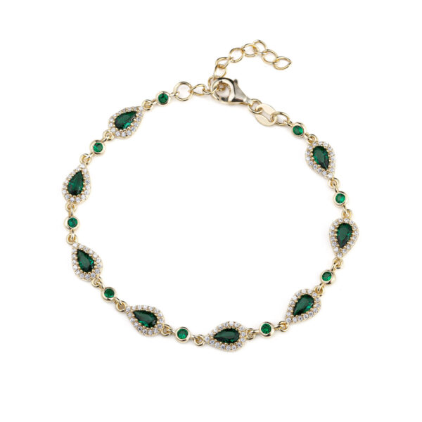 Green crystal Chain Bracelet