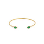 Green Cubic Zirconia Cuff Bracelet