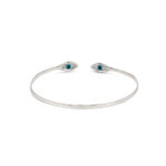 Evil Eye Cuff Bracelet - 925 Sterling Silver - Image 3