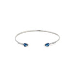 Blue Cubic Zirconia Cuff Bracelet