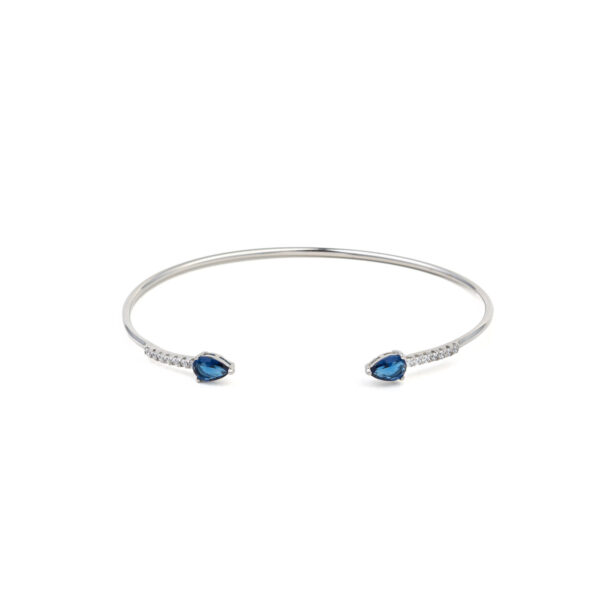 Blue Cubic Zirconia Cuff Bracelet