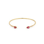 Red Cubic Zirconia Cuff Bracelet