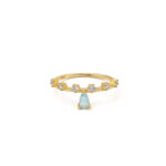 Light Green Cubic Zirconia Ring