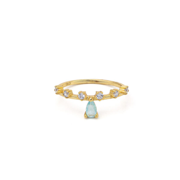 Light Green Cubic Zirconia Ring