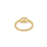 Cubic Zirconia infinity Ring - Sterling Silver and Gold Plated - Image 3