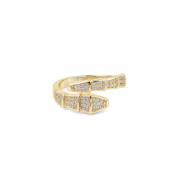 Snake Ring with Zirconia