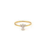 White Zircon Ring