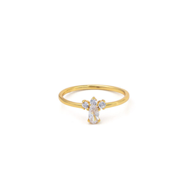 White Zircon Ring
