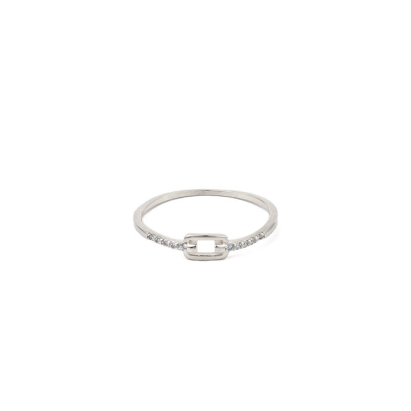 Rectangle Zircon Ring