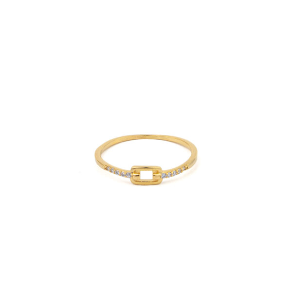 Rectangle Zircon Ring