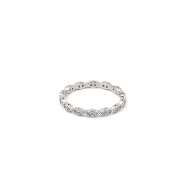 925 Sterling Silver Eyes Ring with Zircon