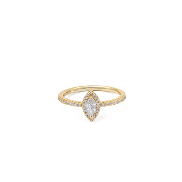 White Cubic Zirconia Ring