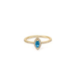 Light Blue Cubic Zirconia Ring