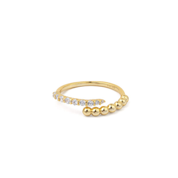 Cubic Zirconia Bead Ring