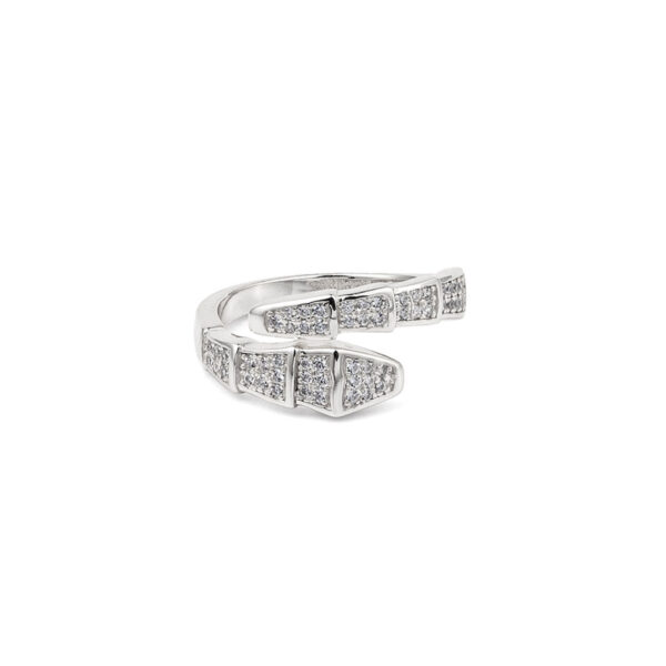 Snake Ring with Zirconia