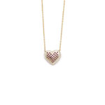 Heart Cubic Zirconia Necklace - 925 Sterling Silver Gold Plated - Image 3