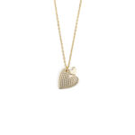 Love Cubic Zirconia Necklace - 925 Sterling Silver Gold Plated - Image 3