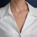 Love Cubic Zirconia Necklace - 925 Sterling Silver Gold Plated - Image 2