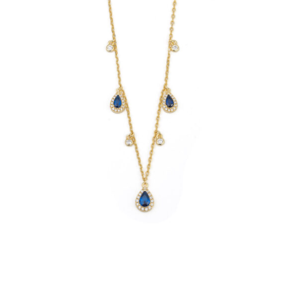 Blue Cubic Zirconia Necklace