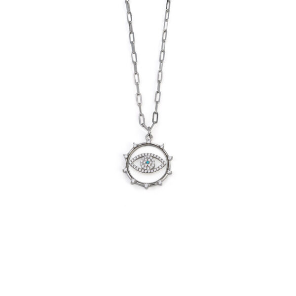 Round Eye Cubic Zirconia Necklace