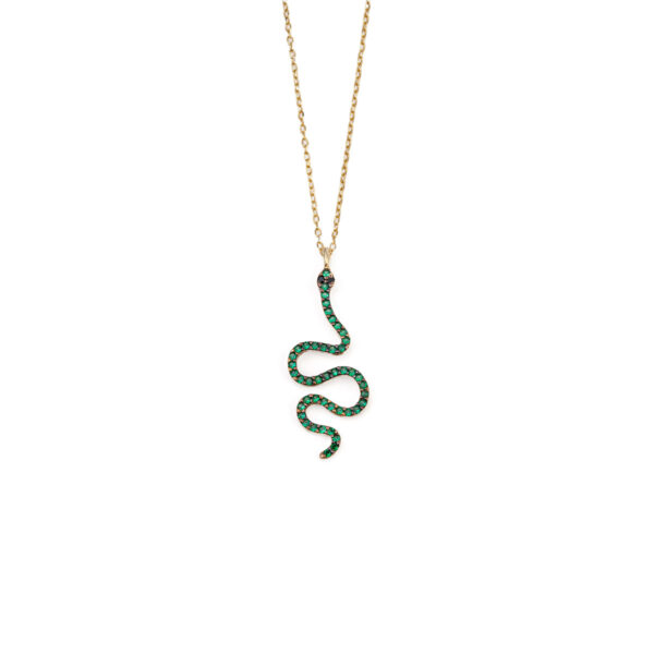 Snake Zircon Necklace