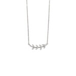 Olive Leaf Zircon Necklace