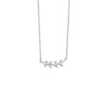 Olive Leaf Zircon Necklace - 925 Sterling Silver - Image 3