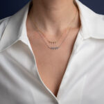 Olive Leaf Zircon Necklace - 925 Sterling Silver - Image 2
