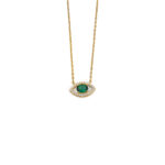 Eye Green Zirconia Necklace