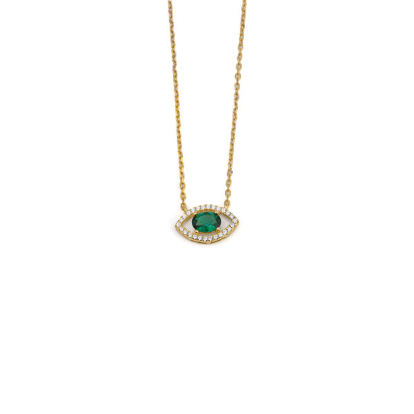 Eye Green Zirconia Necklace