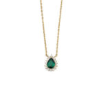 Teardrop Green Zircon Necklace
