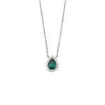 Teardrop Green Zircon Necklace