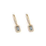 Light Blue Zircon Drop Earrings