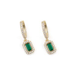 Green Zircon Drop Earrings