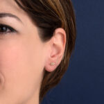 Olive Leaf Zirconia Stud Earrings