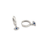 Eye Hoop Earrings with Zircon