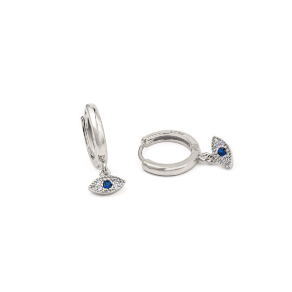 Eye Hoop Earrings with Zircon