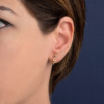 Tiny Snake Stud Earrings with Zircon