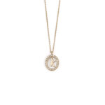 Initial K Necklace with Zircon