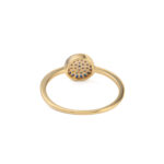 Δαχτυλίδι με Στρογγυλο Μάτι και Ζιργκόν – Επιχρυσωμένο Ασήμι 925 - Image 3